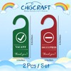 CHGCRAFT 2Pack Vacant Occupied Door Hanger Sign Engraved Acrylic Door