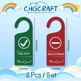 CHGCRAFT 2Pack Vacant Occupied Door Hanger Sign Engraved Acrylic Door Sign Hanger for Home Office Restroom Conference Hotels Hospital