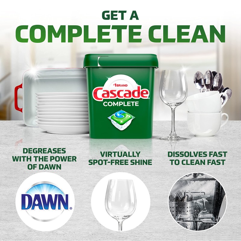 Cascade Complete Dishwasher Pods - Fresh Scent ActionPacs, Dishwasher Detergent,