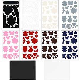 Ecedia Self Adhesive Repair Patches Down Jackets Repair Patch Waterproof Rash Guards Patches for Jacket Tent Sleeping Bag Sofa Umbrella (Nylon-Self Adhesive, 10 Sheets Assorted Colors and Shapes)