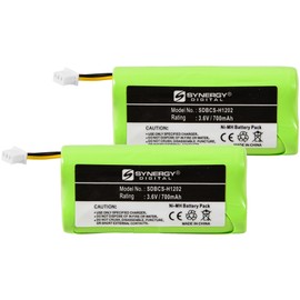 Synergy Digital Barcode Scanner Batteries, Compatible with Symbol 82-67705-01, BTRY-LS42RAAOE-01 Barcode Scanner Batteries (Ni-MH, 3.6V, 700 mAh), Set of 2