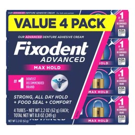 Fixodent Advance Max Hold 62g 4 Pack