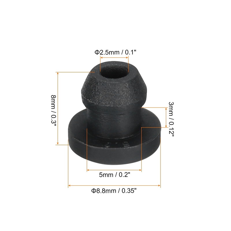 QUARKZMAN Pack of 20 Snap Rubber Grommet Connectors Mounting Diameter