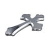 Ruffled Christian Cross Chrome Plated Premium Metal Car Truck Religous