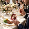 N9R 150PCS White Plastic Plates with Disposable Silverware Set, Gold