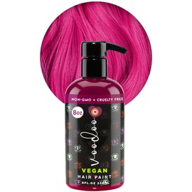 MOEHAIR Voodoo Magenta(Highest Love) Color de Cabello Semi Permanente 8Oz | Tinte Vegano y Libre de Crueldad | Sin Amoníaco, Sulfato y Parabenos | Color de Cabello Temporal Intermezclable Vivido y Bri