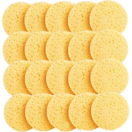 Esponjas faciales 20 PCS REUSABLE CUERMERIC PLATOS, suave y absorbente para la limpieza facial diaria y la eliminación de maquillaje