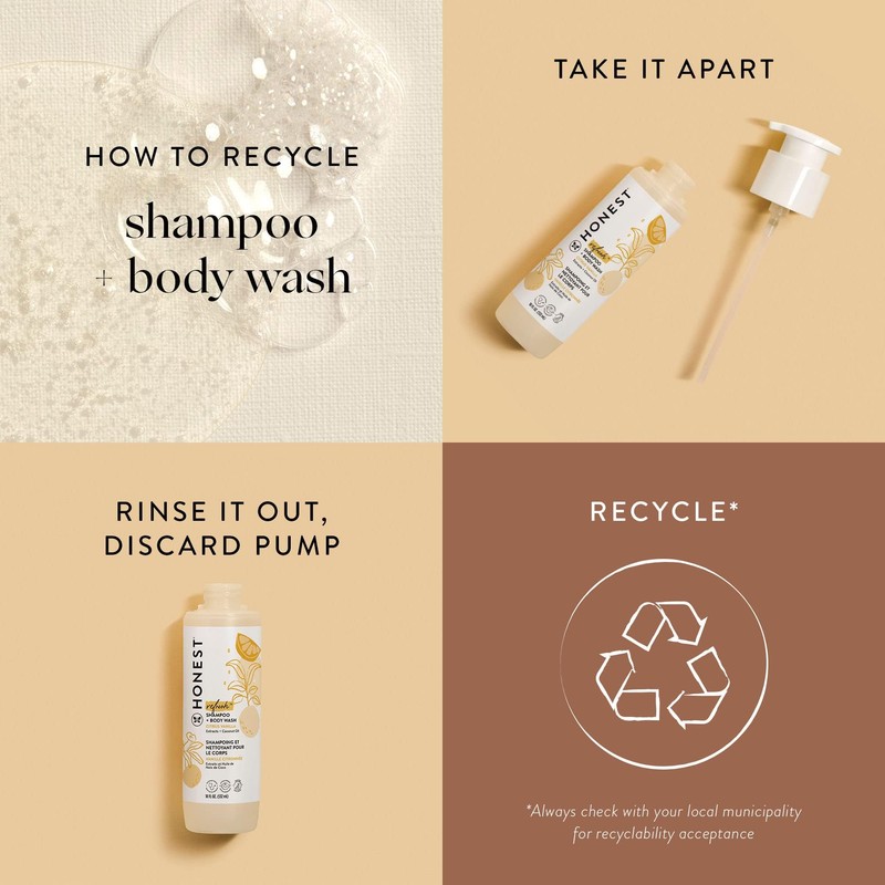The Honest Company 2-in-1 Cleansing Shampoo Body Wash Gentle for