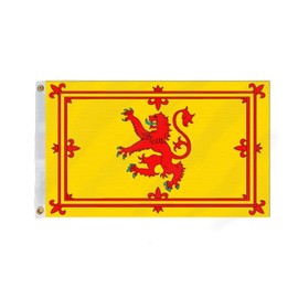 Flagmax Scotland Flag with Eyelets - 5ft x 3ft Durable Scottish Flag Featuring Scotland Lion - Ideal for Indoor and Outdoor Display and to celebrate Scottish culture