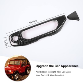 RT-TCZ Center Console Air Conditioner Control Panel Trim Cover Dashboard Decoration Interior Accessories for Jeep Wrangler JL JLU & Gladiator JT 2018-2023,Carbon Fiber Grain