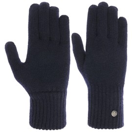 LIERYS Merino Women's Gloves (S-XL) - Gloves Made of 100% Merino Wool - Made in Italy - Autumn/Winter, darkblue