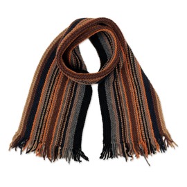 NOVICA Alpaca blend scarf, 'Mystic Lands'