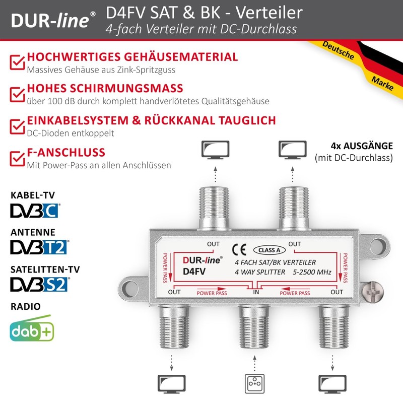 DUR-Line DFV SAT/BK Splitter