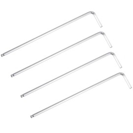 TA-VIGOR 4 Pcs 1/8" Ball End Long Arm L-shaped CR-V Steel Allen Key for Bicycles, Furniture and Mechanical Repairs