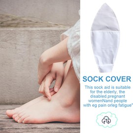 KOLZEMV 6 Pieces Open Toe Compression Socks, Foot Glider Dressing Aid for Compression Stockings with Open Tip, Sock Dressing Aid, Stocking Aid for Elderly, Disabled