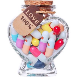 KBFUSHI Christmas Gifts Capsule Letters Message in a Bottle - Message Love Letter Gifts for Boyfriend Girlfriend - Pills for Valentine's Day, Birthday, Mother's Day Gift (Mixed Color 50PCS)