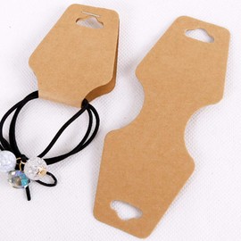 Aallo 100 Pieces Necklace Display Card Earring Display Cards Kraft Paper Display Card for Necklaces Bracelets Earrings (Brown)