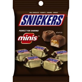 SNICKERS Minis Size Chocolate Candy Bars 4.4-Ounce Bag (Pack of 12)