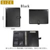 NOELAMOUR Clipboard A4 Bi-Fold PU Leather Binder Multifunctional Folder (Black)