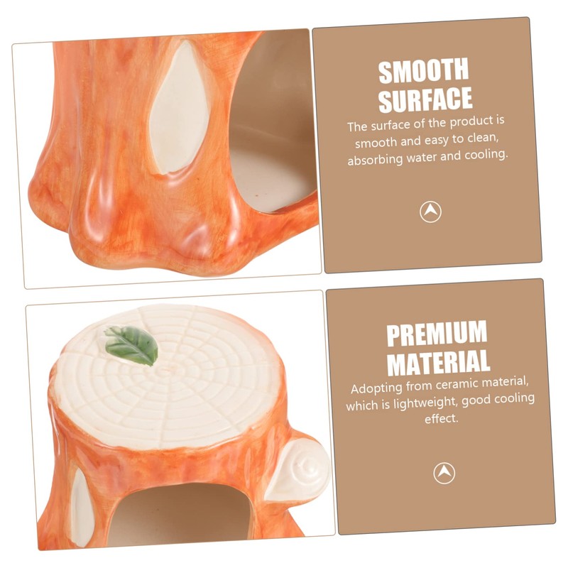 Kisangel Hamster Ceramic Nest Cooling House Hideout for Pets and