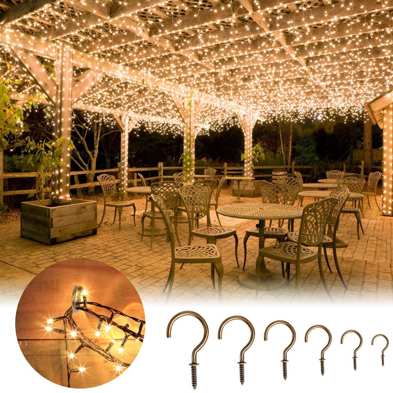 Aipaide Pack of 135 Screw Hooks Ceiling Hooks Cup Hooks