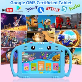 VESWWE Kids Tablet for Children 7 Inch Children's Tablet Android with WiFi 2GB 32G ROM Dual Camera Parental Control Children's Tablet from 3 Years to 14 (Blue)