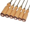 sopomarkt24 Screwdriver Set of 6 Wooden Handle, Slotted and PH2,