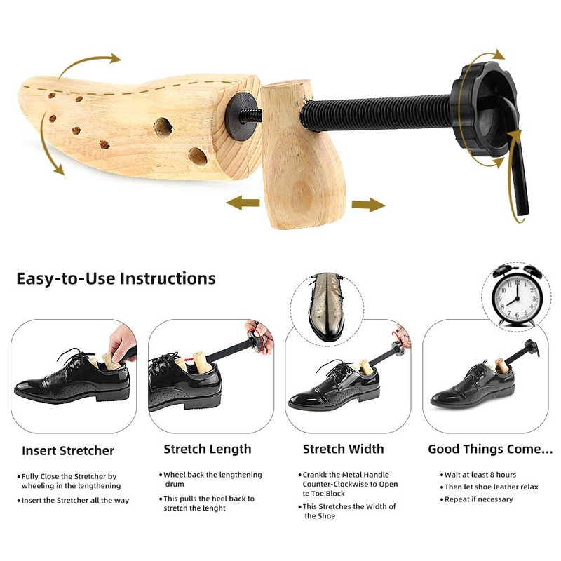 Wooden Adjustable Shoe Stretcher Shoe Widener Wooden Expander for Men