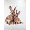 Half a Donkey A Pair of Rabbits large cotton tea
