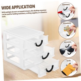 Gatuida Desk Organizer with Transparent Makeup Drawer Organizer for Desktop Storage Versatile Sundries Holder Sturdy Plastic Construction for Cosmetics and Stationery