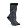 Wise Blend Sweater Fairisle Crew Socks, 1 Pair, Black, Medium,