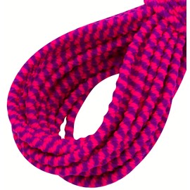 AERZETIX - C67327 - Elastikband/Zierkordel rund 5 m - Durchmesser 4 mm - Farbe lila/rosa prickelnd - konfektion kurzwaren nähen sportkleidung Stoff gürtel Hose Rock