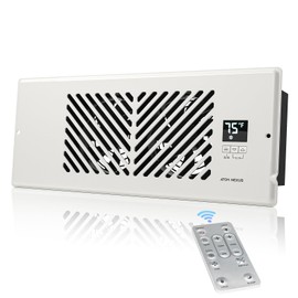 ATOM NEXUS AirBlaze Z4, Quiet Register Booster Fan Fits 4”x12” Register Holes, Smart Vent Booster Fan With Thermostat Control & Remote Control, 10-Speed Control Heating Cooling AC Vent Fan (White)