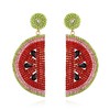 EVER FAITH Charming Crystal Watermelon Stud Earrings for Women Fruit