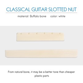 Classical Guitar Bone Slotted Saddle Nut Set