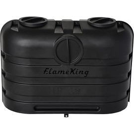 Flame King Dual 20LB LP Propane Tank Light Plastic Heavy Duty Cover for RV, Travel Trailer, Camper - Black