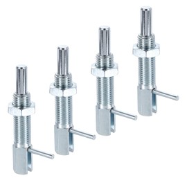 sourcing map 4Pcs Retractable Indexing Plunger Pin, M16 L Spring Plunger Carbon Steel Spring Loaded Latch Telescopic Locking Pin with Nut for Machinery Shipbuilding
