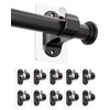 ANDGOO 10 Pack No Drill Curtain Rod Brackets, Renter Friendly