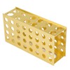 Golden Aluminum Test Tube Rack Holder Stand 8*12.3*18*30mm Hole Diameter