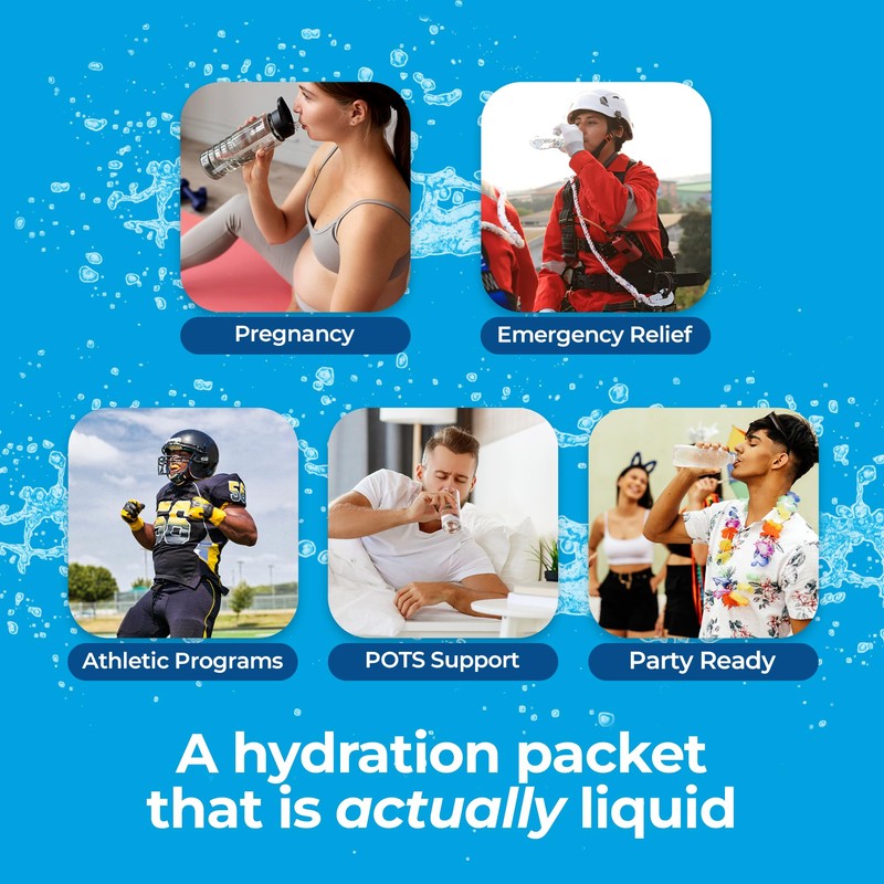MyHy Zero Liquid Hydration Packets, Sugar Free Electrolyte Drink Mix