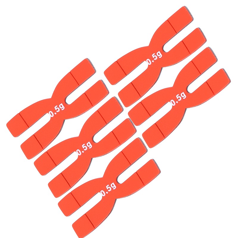 POWERTI 5pcs 0.5g Tennis Badminton Racket Weight Balance Strips Silicone