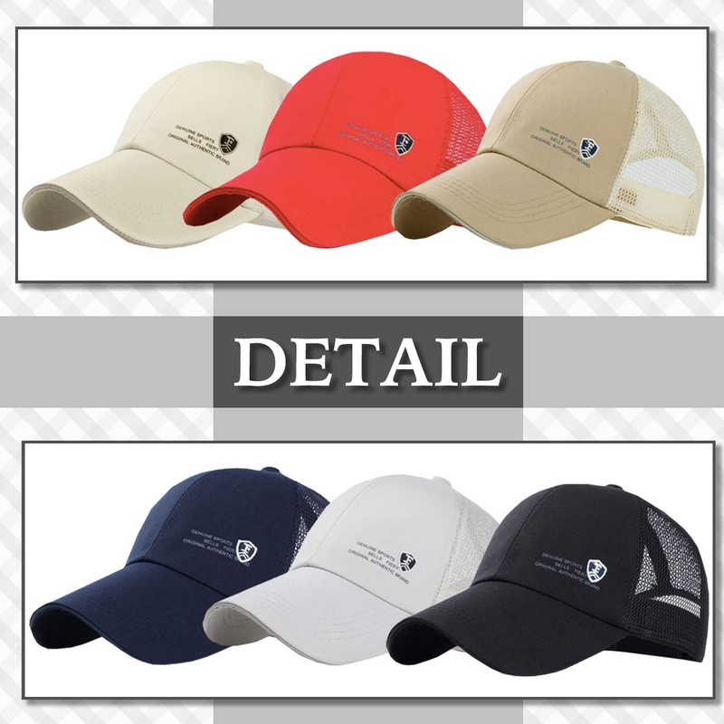 Chrome Crane Men's Cap, Stylish Logo Mesh Sports Casual Hat