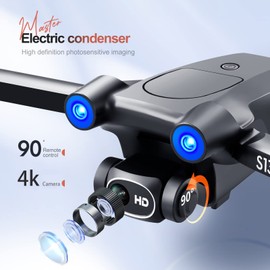 Cotwodfa GPS Drone with Camera for adults Beginners 4K, Long Flight Time(40 minutes), 5G GPS FPV Quadcopter for with Optical Flow Positioning,Brushless Motors, No obstacle avoidance， GPS Return Home, Follow Me, Include 2 batteries