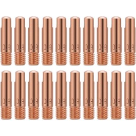 CYTGOUPER 20 Stück Schweissgerät Schweißdüsen Ak15, Rotes Kupfer Schweißzubehör 0.8 mm, Mig-Schweißkontaktspitzen für 15AK MIG Schweißgerät Schweißbrenner Zubehör Verschleißteile