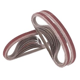 Sandpaper Polishing Sanding Belt, Width 0.4 inches (10 mm), Length 13.0 inches (330 mm), Polishing Belt, Sander, Woodworking DIY Work Belt, Rust Removal, Polishing, Burrs, 30 Sheets (40/60/80/120/400