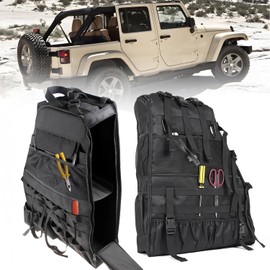 HIBRONGO Roll Bar Storage Bag for 1997-2024 Jeep Wrangler JK TJ LJ & Unlimited JL 4 Door Multi-Pocket Cargo Bag for Jeep Wrangler Waterproof Hiking Camping Organizer Storage Bag for Travel - 2PCS