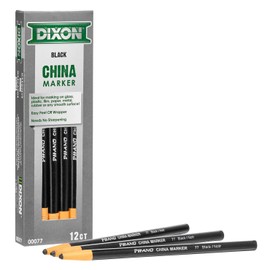 Dixon China Marker, Black, Dozen, 12 Count (Pack of 1)