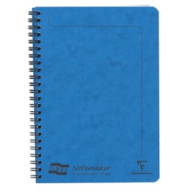 Clairefontaine - Ref 4855Z - Europa Notemaker Sidebound Notebook (120 Pages) - A5 Size, 90gsm Brushed Vellum Paper, Micro-Perforated Sheets, Lined Rulings - Blue