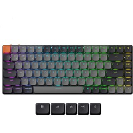 Keychron K3 QMK Ultra-Slim Wireless Mechanical Keyboard Version 3, 75% Layout Hot Swappable Banana Switch, RGB Backlight Rechargeable Wired Bluetooth Professional Office Keyboard for Mac/Windows