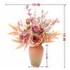 Yorkmills Artificial Roses with Vase, Silk Fake Hydrangea, Autumn Flowers